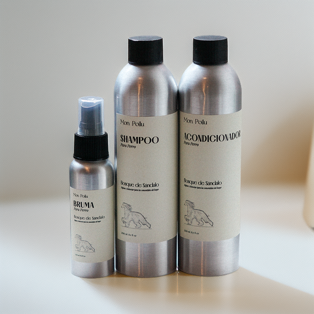 Ritual Completo Bosques de Sándalo — Bruma, Shampoo y Acondicionador para Perros